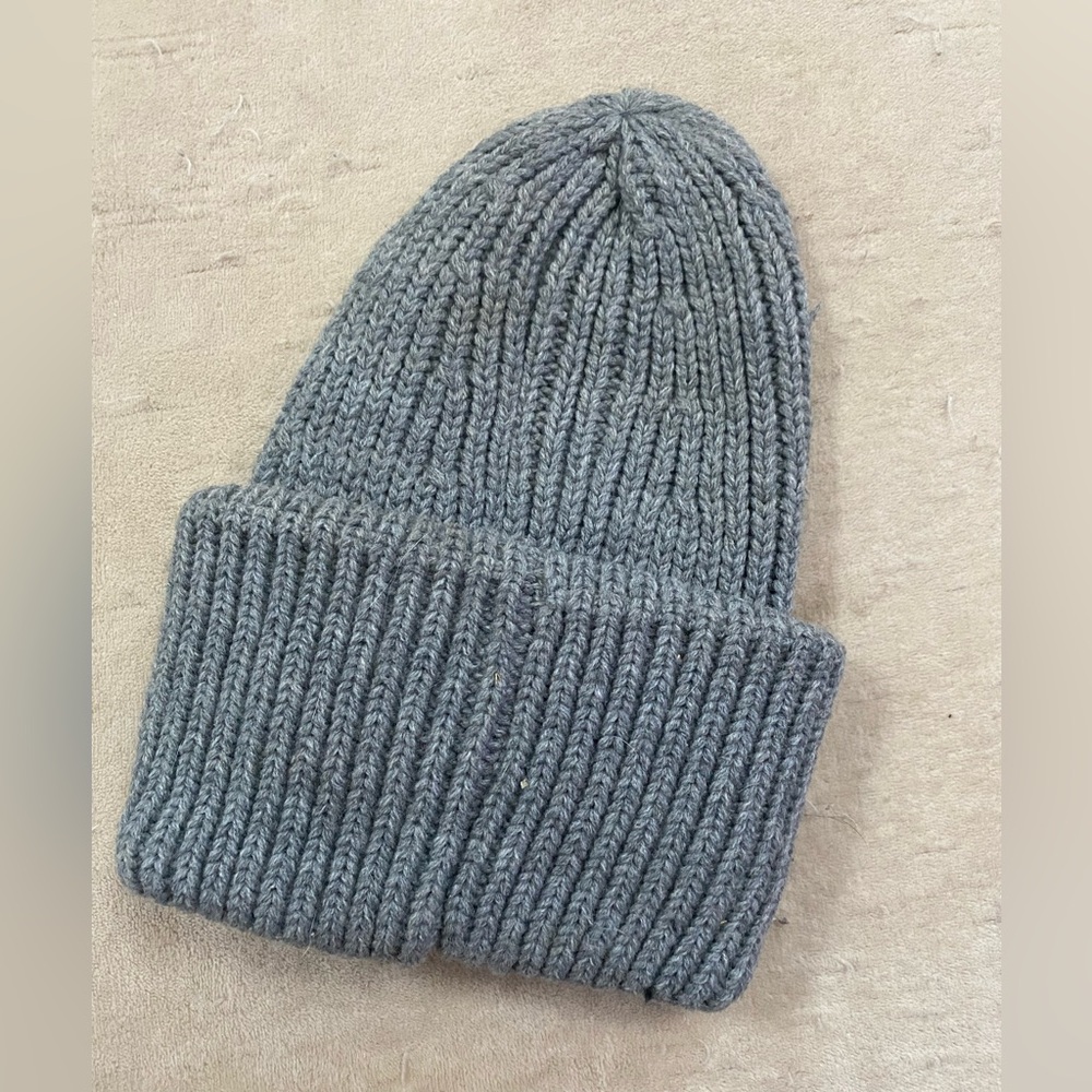 Cozy Gray Knit Beanie